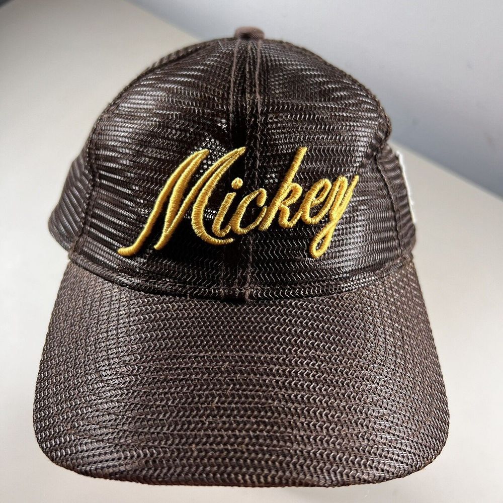 Disneyland Resort Mickey Mouse Brown Mesh Snap Back Trucker‎ Hat/Cap